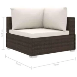 VidaXL 6-delige Loungeset Met Kussens Poly Rattan Bruin 6 VidaXL 6-delige Loungeset Met Kussens Poly Rattan Bruin -VIDAXL Banken Verkoop 044bd6c1331d4965b296076028be05d8