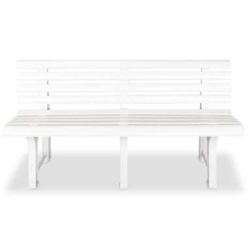 VidaXl Tuinbank 145,5 Cm Kunststof Wit 3 VidaXl Tuinbank 145,5 Cm Kunststof Wit - Afbeelding 3