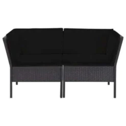 VidaXL 6-delige Loungeset Met Kussens Poly Rattan Zwart 6 VidaXL 6-delige Loungeset Met Kussens Poly Rattan Zwart -VIDAXL Banken Verkoop 1000002877 0102