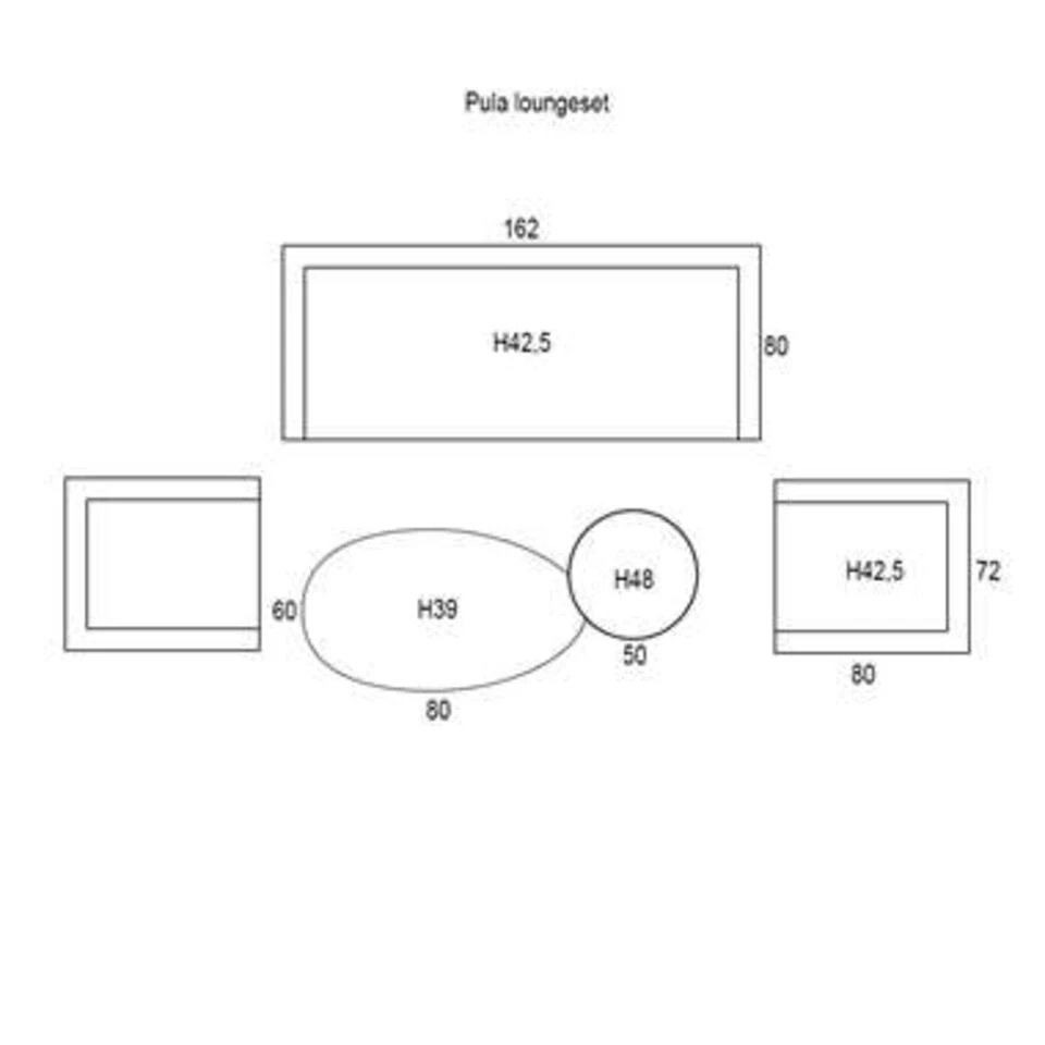Garden Impressions Pula Loungeset 5-delig - Wit 3 Garden Impressions Pula Loungeset 5-delig - Wit - Afbeelding 3