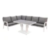 VDG Azoren Lounge Dining Set Links - White (tafel Verstelbaar)