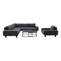 VDG Barcelona/Royalty Sunbrella Loungeset - Sooty + Stoel