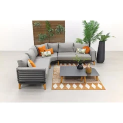 Garden Impressions Carmen Loungeset - Donker Grijs - 5-delig -VIDAXL Banken Verkoop 1000035552 0103