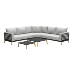 Garden Impressions Carmen Loungeset - Donker Grijs - 5-delig