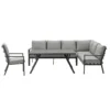 Garden Impressions Senja Lounge Dining Set R + Stoel - D. Grijs
