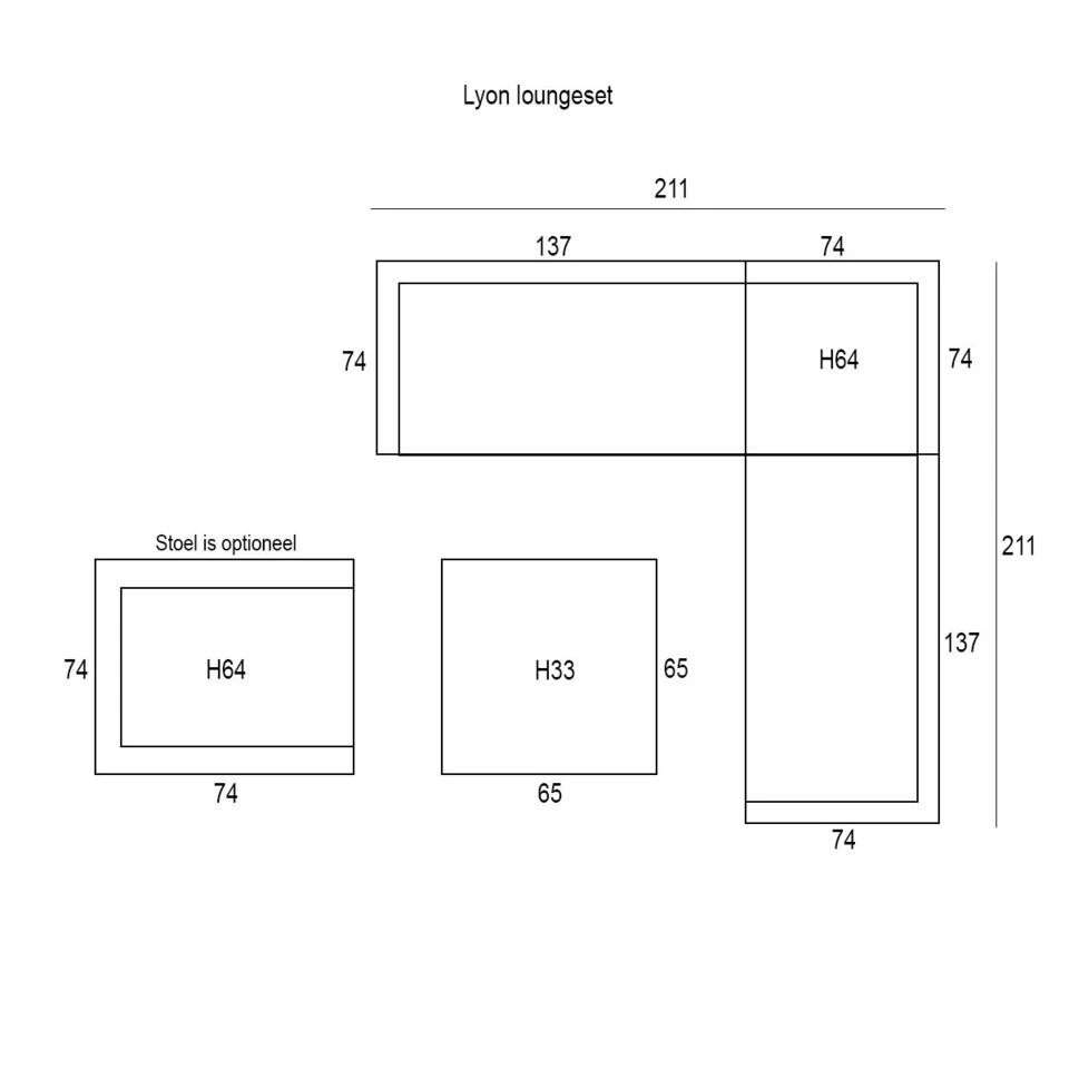 Garden Impressions Lyon Loungeset 5-delig Met Stoel -reflex Black 2 Garden Impressions Lyon Loungeset 5-delig Met Stoel -reflex Black - Afbeelding 2