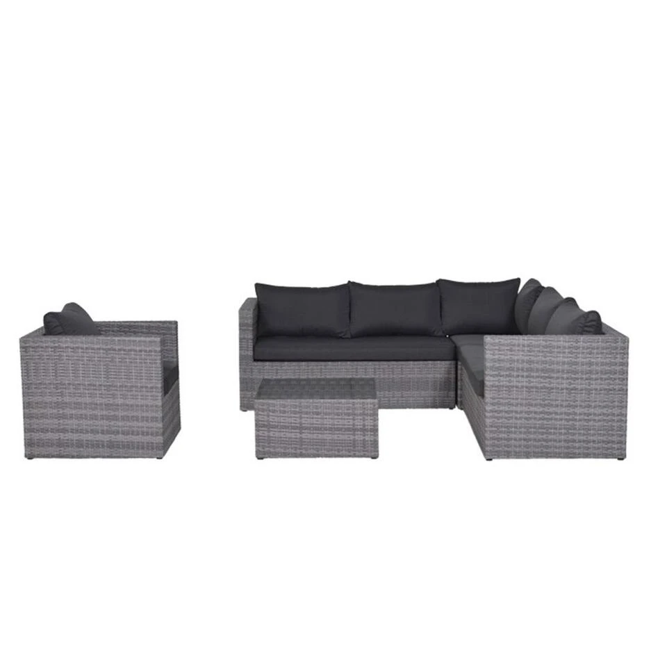 Garden Impressions Lyon Loungeset 5-delig Met Stoel -reflex Black 1 Garden Impressions Lyon Loungeset 5-delig Met Stoel -reflex Black