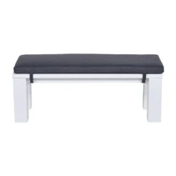 Garden Impressions Plaza Lounge Tuinbank 115,5x43xH40 Cm -mat Wit -VIDAXL Banken Verkoop 1000052959 0103