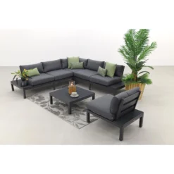 Garden Impressions Annabella Loungeset Met Loungestoel - Carbon Black 7 Garden Impressions Annabella Loungeset Met Loungestoel - Carbon Black -VIDAXL Banken Verkoop 1000053035 0103