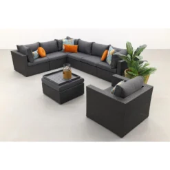 Suns Parma Loungeset - Inclusief Stoel + Middenelement - Antraciet 6 Suns Parma Loungeset - Inclusief Stoel + Middenelement - Antraciet -VIDAXL Banken Verkoop 1000053039 0102