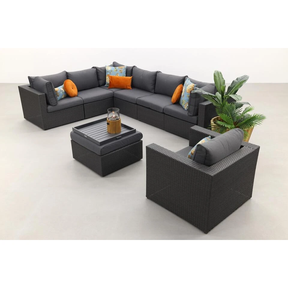 Suns Parma Loungeset - Inclusief Stoel + Middenelement - Antraciet 3 Suns Parma Loungeset - Inclusief Stoel + Middenelement - Antraciet - Afbeelding 3