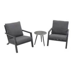 VDG Atlanta Loungestoelen/Brasilia Bijzettafel - Loungeset 3-delig