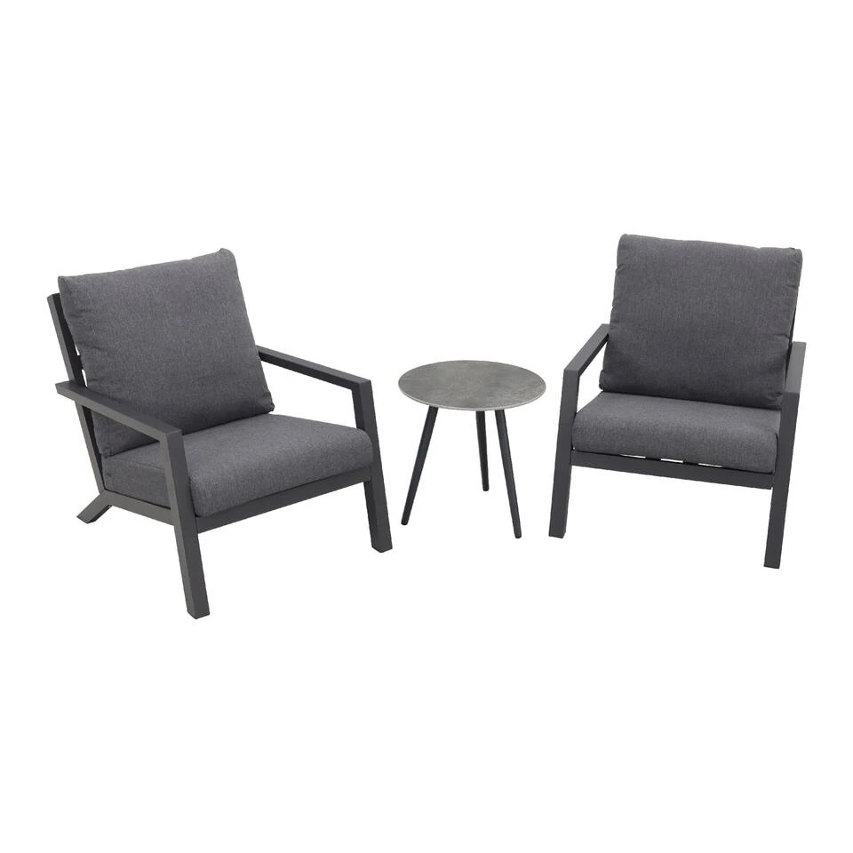 VDG Atlanta Loungestoelen/Brasilia Bijzettafel - Loungeset 3-delig 1 VDG Atlanta Loungestoelen/Brasilia Bijzettafel - Loungeset 3-delig