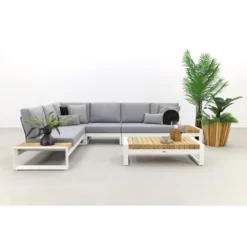 Taste Matisse Loungeset - Wit - 5 Delig -VIDAXL Banken Verkoop 1000053066 0103