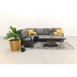 VDG Darwin/Jersey Deluxe Lounge Dining Set - Antraciet -VIDAXL Banken Verkoop 1000053076 0102