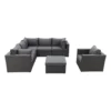 Suns Loungeset Parma - Inclusief Fauteuil - Antraciet