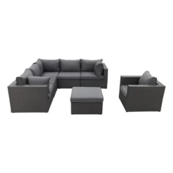 Suns Loungeset Parma - Inclusief Fauteuil - Antraciet