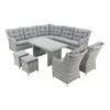 Suns Lounge Dining Set Richmond + 2 Dining Tuinstoelen - Pearl