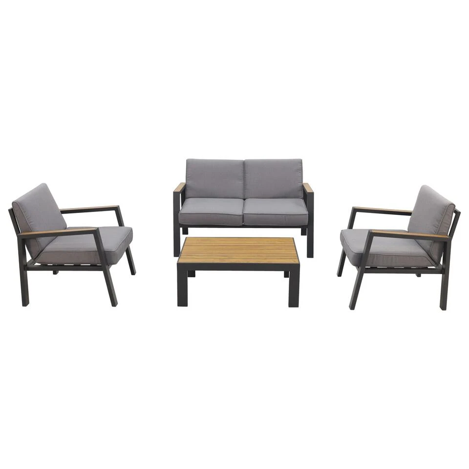 VDG Monto Stoel-bank Loungeset - 4-delig 2 VDG Monto Stoel-bank Loungeset - 4-delig - Afbeelding 2