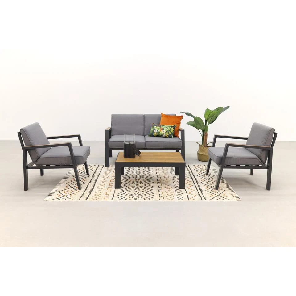 VDG Monto Stoel-bank Loungeset - 4-delig 4 VDG Monto Stoel-bank Loungeset - 4-delig - Afbeelding 4