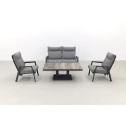 VDG Azoren/Jersey Stoel-bank Loungeset 4-delig Verstelbaar - Antraciet 6 VDG Azoren/Jersey Stoel-bank Loungeset 4-delig Verstelbaar - Antraciet -VIDAXL Banken Verkoop 1000054732 0102