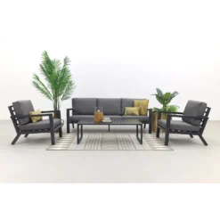 VDG Hugo Stoel-bank Loungeset - Antraciet -VIDAXL Banken Verkoop 1000057140 0102