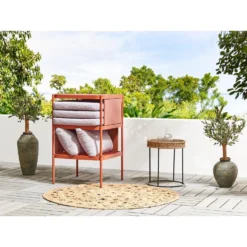 Beliani Loungeset TERRACINA - Oranje Aluminium -VIDAXL Banken Verkoop 1000059687 0103