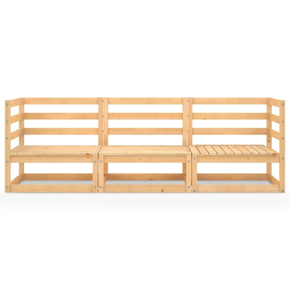 VidaXL Tuinbank 3-zits Massief Grenenhout 3 VidaXL Tuinbank 3-zits Massief Grenenhout - Afbeelding 3