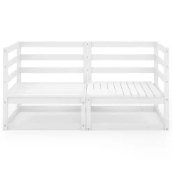 VidaXL Tuinbank 2-zits Massief Grenenhout Wit -VIDAXL Banken Verkoop 1000060797 0102