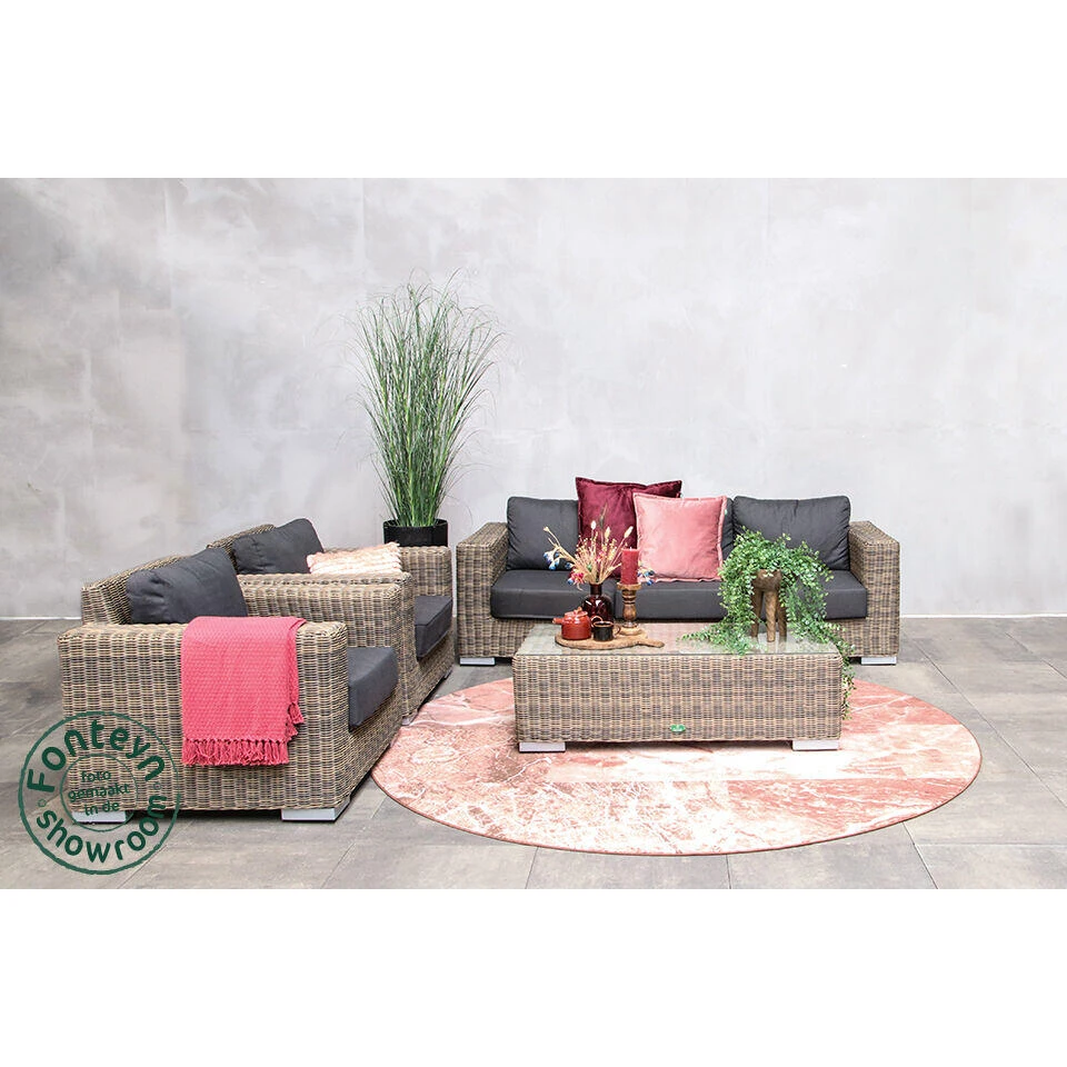 Fonteyn - Loungeset Queen - Cappuccino 2 Fonteyn - Loungeset Queen - Cappuccino - Afbeelding 2