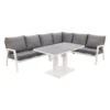 VDG Azoren Lounge Diningset Rechts - White (tafelhoogte Verstelbaar)