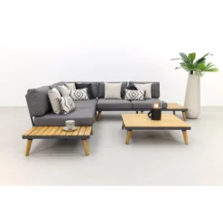 VDG Cordoba Loungeset Aluminium - Teak 4-delig 7 VDG Cordoba Loungeset Aluminium - Teak 4-delig -VIDAXL Banken Verkoop 1000073168 0103