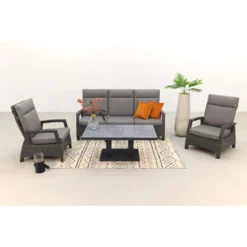 VDG Darwin/Rockford Stoel-bank Loungeset Verstelbaar - Antraciet -VIDAXL Banken Verkoop 1000073180 0102