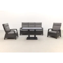 VDG Darwin/Rockford Stoel-bank Loungeset Verstelbaar - Antraciet -VIDAXL Banken Verkoop 1000073180 0103