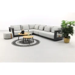 4 Seasons Metropolitan Loungeset 6-delig - Links - Lago Rond -VIDAXL Banken Verkoop 1000073184 0102