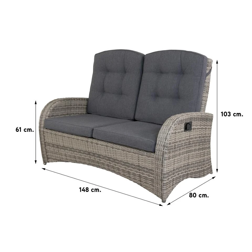 VDG Casablanca Verstelbare Loungebank 2 VDG Casablanca Verstelbare Loungebank - Afbeelding 2