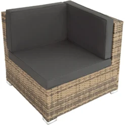 Tectake - Loungeset Venetië - Wicker - Naturel 7 Tectake - Loungeset Venetië - Wicker - Naturel -VIDAXL Banken Verkoop 1000077856 0103