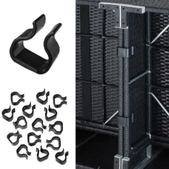 Tectake - Loungeset Las Vegas - Wicker - Zwart 7 Tectake - Loungeset Las Vegas - Wicker - Zwart -VIDAXL Banken Verkoop 1000077857 0103