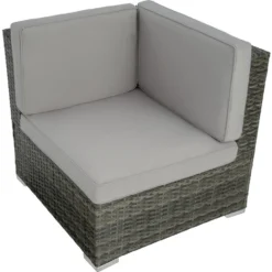 Tectake - Loungeset Venetië - Wicker - Grijs 7 Tectake - Loungeset Venetië - Wicker - Grijs -VIDAXL Banken Verkoop 1000077868 0103