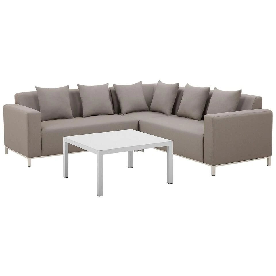 Beliani Loungeset BELIZE - Beige Polyester 1 Beliani Loungeset BELIZE - Beige Polyester