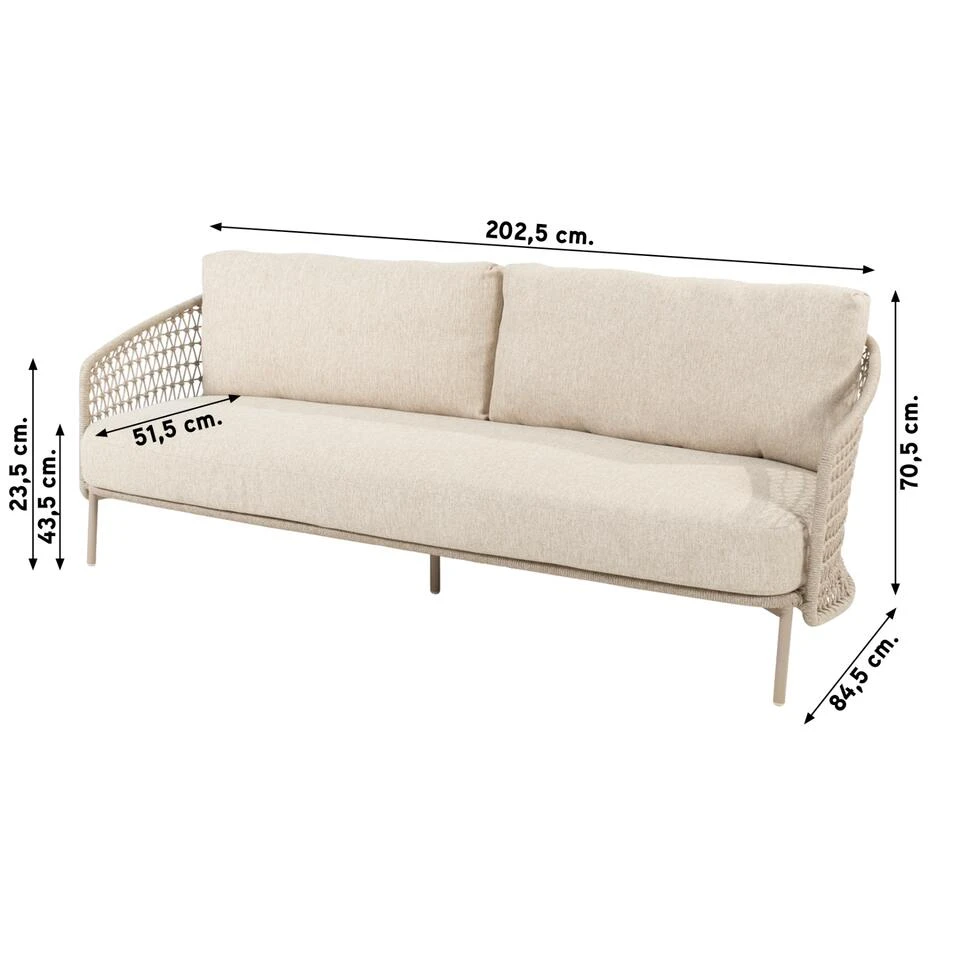 Puccini Stoel-bank Loungeset - 3-delig 2 Puccini Stoel-bank Loungeset - 3-delig - Afbeelding 2