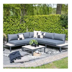 Garden Impressions Aurora Loungeset 4-delig - Donker Grijs -VIDAXL Banken Verkoop 1000083124 0103