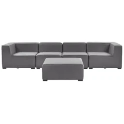 Beliani Loungeset AREZZO - Grijs Polyester