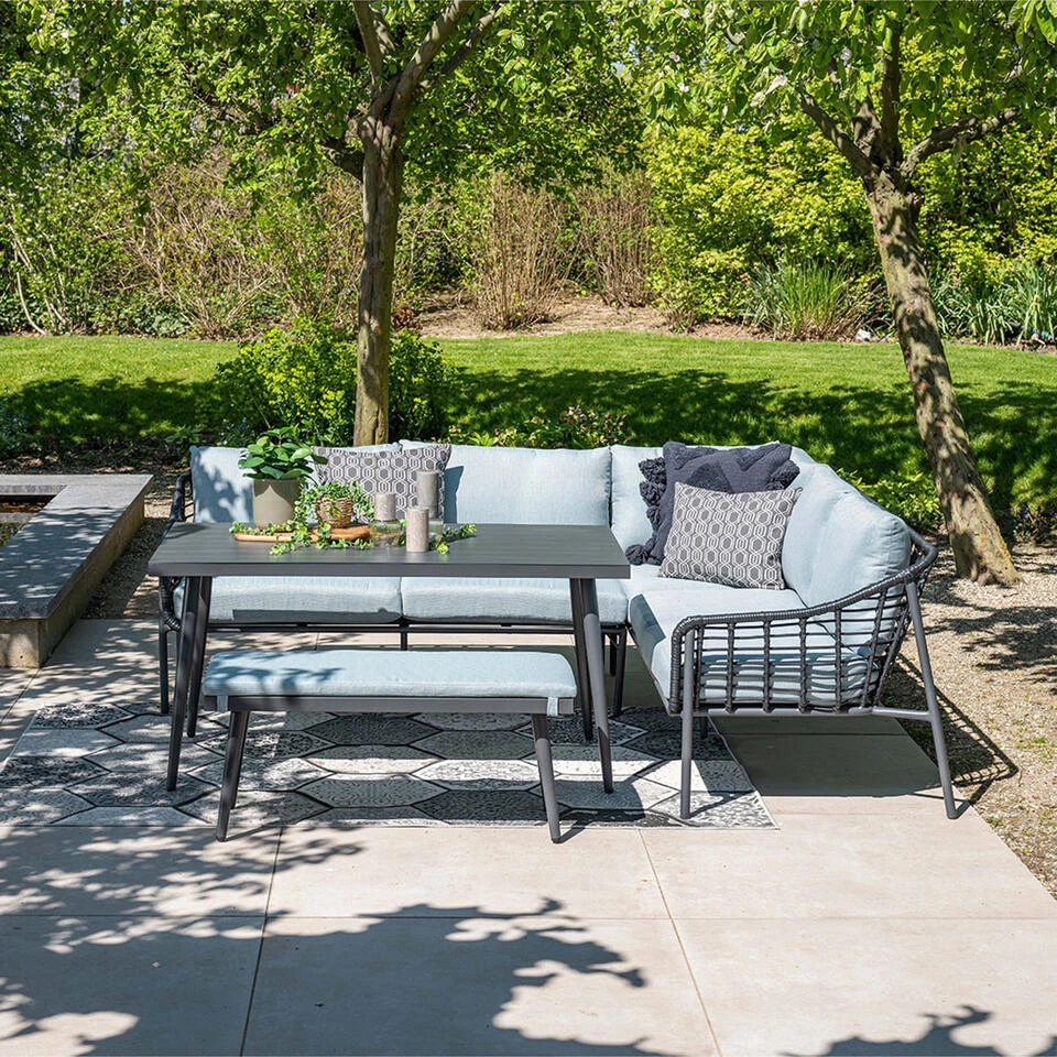Garden Impressions Ashton Lounge Dining Set Rechts - Zwart Rotan 2 Garden Impressions Ashton Lounge Dining Set Rechts - Zwart Rotan - Afbeelding 2