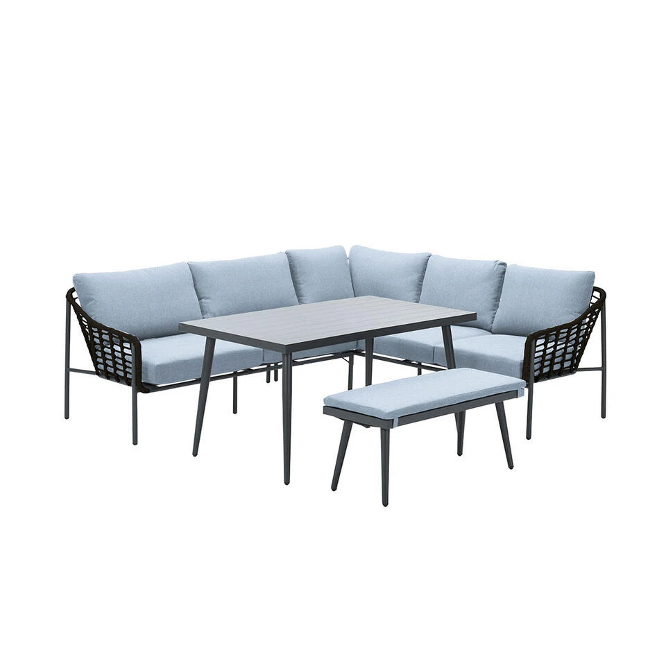 Garden Impressions Ashton Lounge Dining Set Rechts - Zwart Rotan 1 Garden Impressions Ashton Lounge Dining Set Rechts - Zwart Rotan