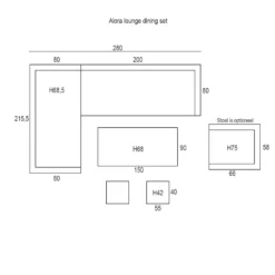 Garden Impressions Alora Lounge Dining Set 5-delig L-donker Grijs 6 Garden Impressions Alora Lounge Dining Set 5-delig L-donker Grijs -VIDAXL Banken Verkoop 1000087000 0103