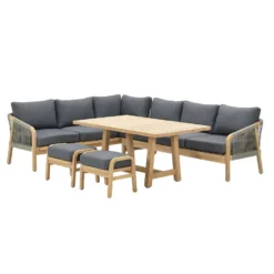 Garden Impressions Alora Lounge Dining Set 5-delig L-donker Grijs