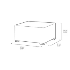 Allibert California ChaiseLongue Loungeset - 3-4 Personen - Grijs -VIDAXL Banken Verkoop 1000087073 0103