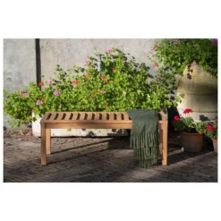 Exotan 2-Zits Tuinbankje Comfort - Teak - Naturel - 44x120x45 -VIDAXL Banken Verkoop 1000088950 0102