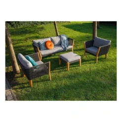 Exotan Hocker Buiten San Remo - Teak - Grijs - 31x63x63 5 Exotan Hocker Buiten San Remo - Teak - Grijs - 31x63x63 -VIDAXL Banken Verkoop 1000088954 0102